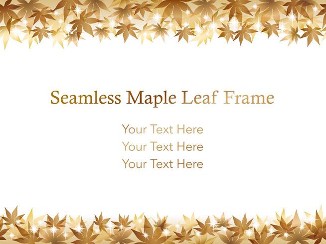 A seamless maple leaf background/frame. vektor