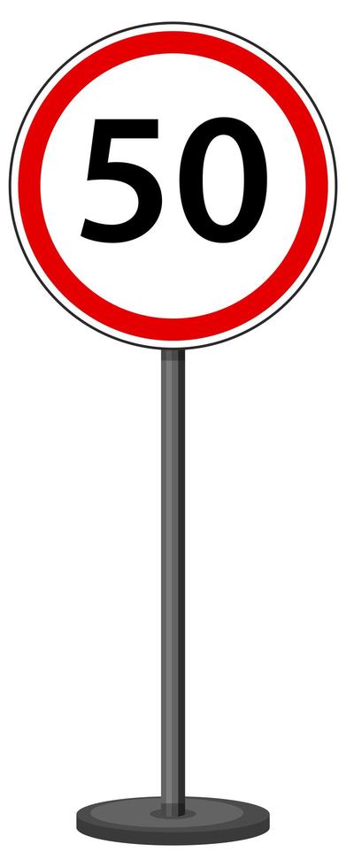 rotes Verkehrszeichen auf weißem Hintergrund vektor