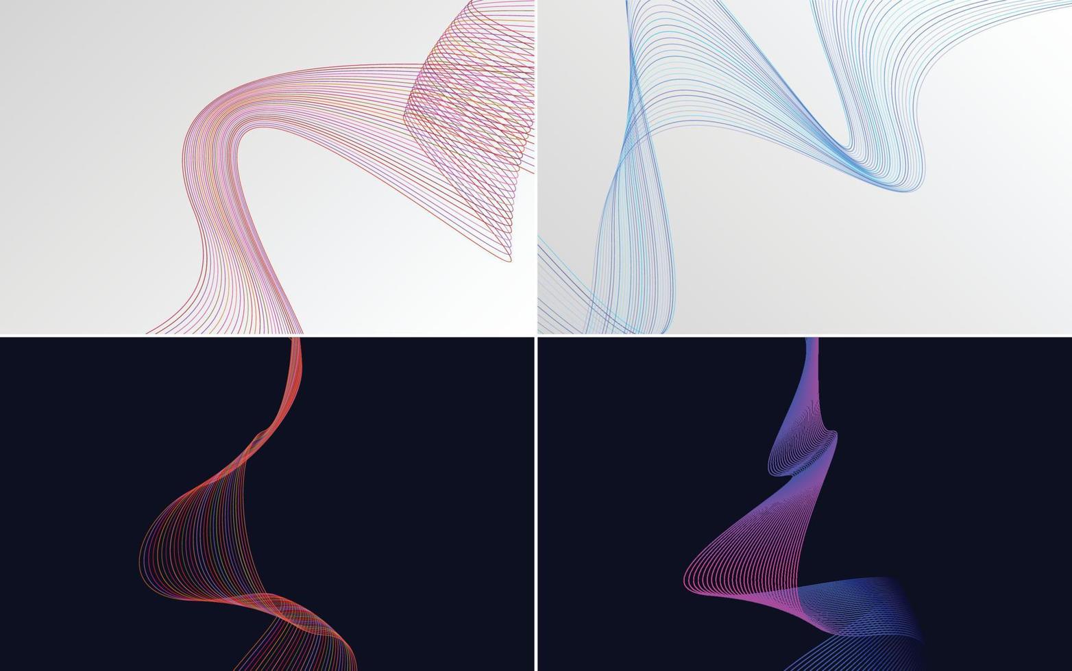 modern Vinka kurva abstrakt presentation bakgrund packa vektor