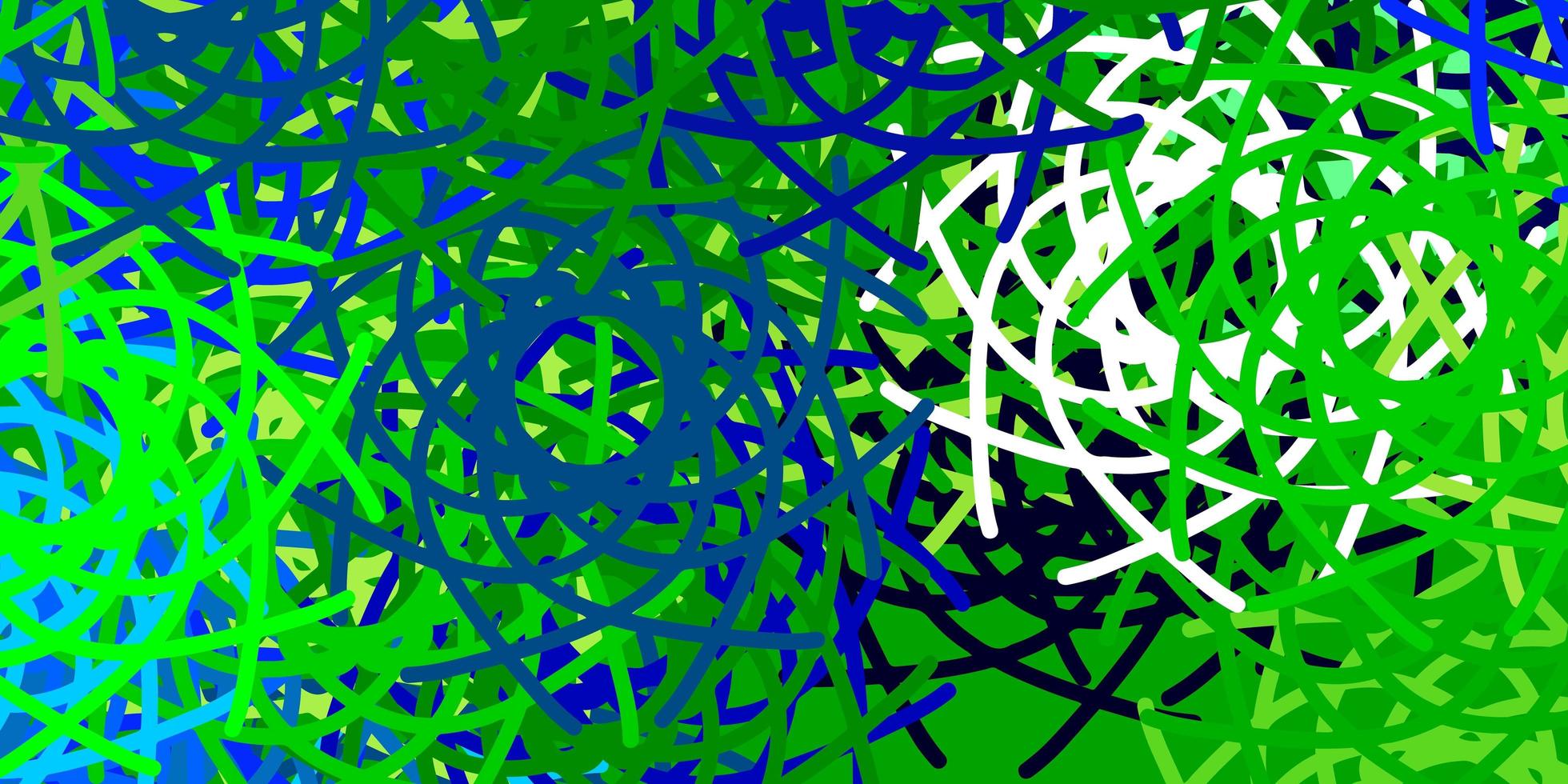 hellblaue, grüne Vektorschablone mit abstrakten Formen. vektor