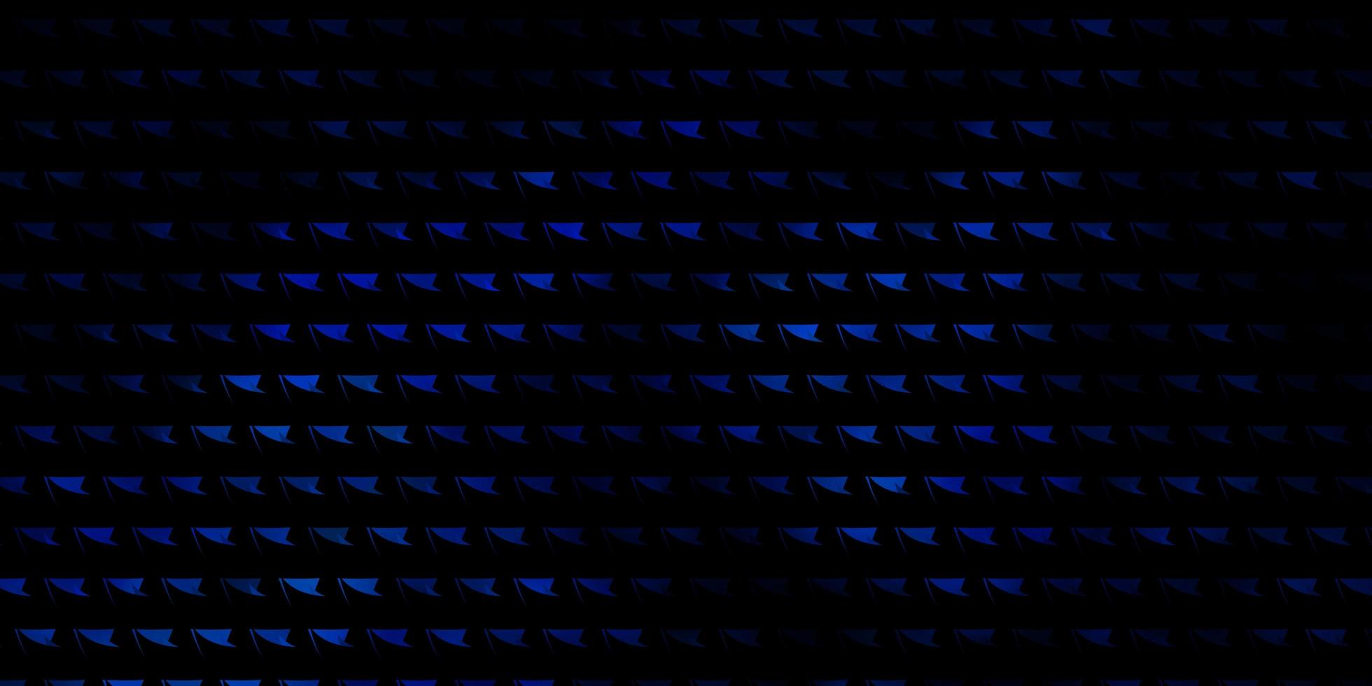 dunkelblauer Vektorhintergrund mit Linien, Dreiecken. vektor