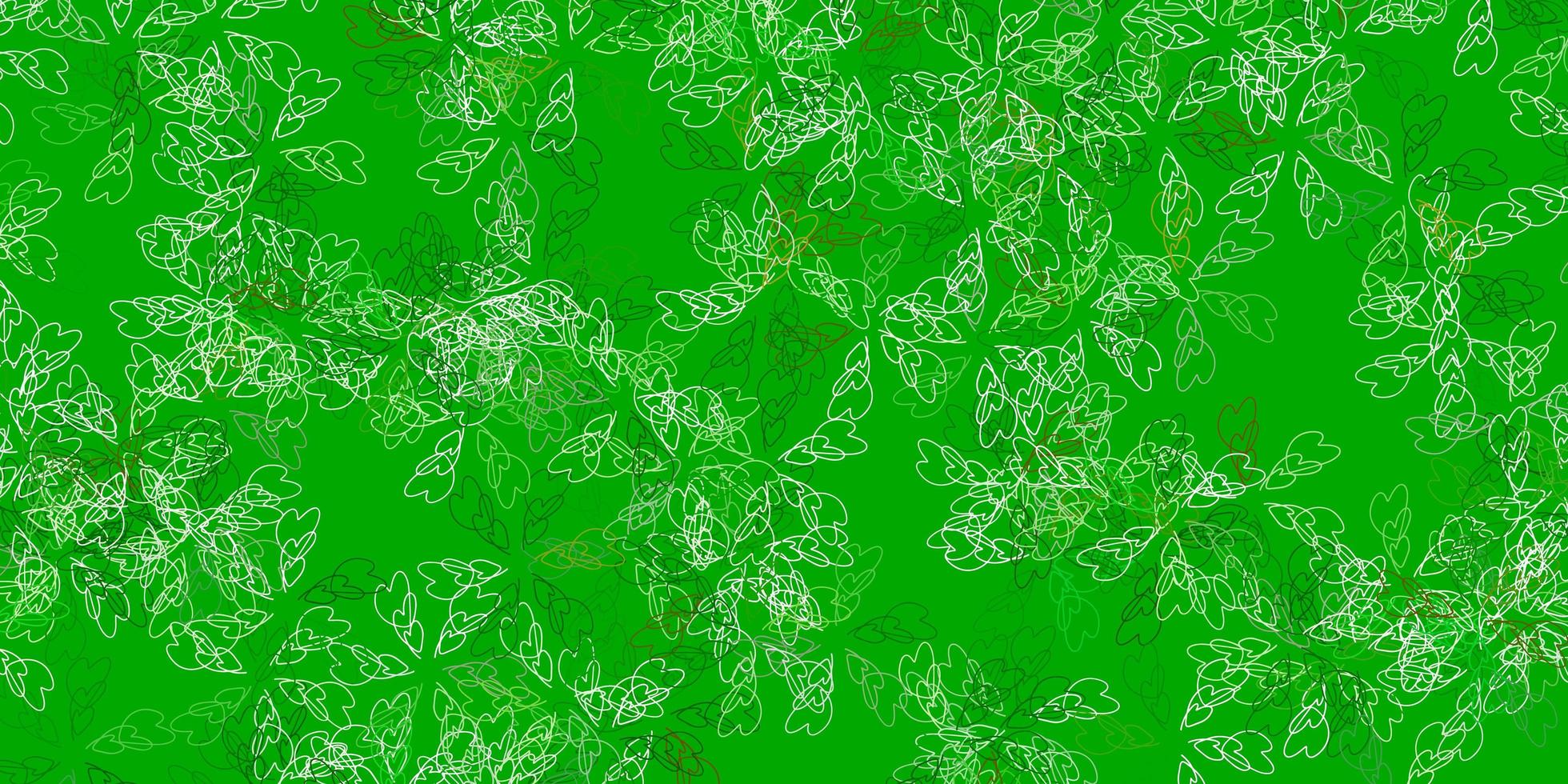 ljusgrön, gul vektor abstrakt bakgrund med blad.