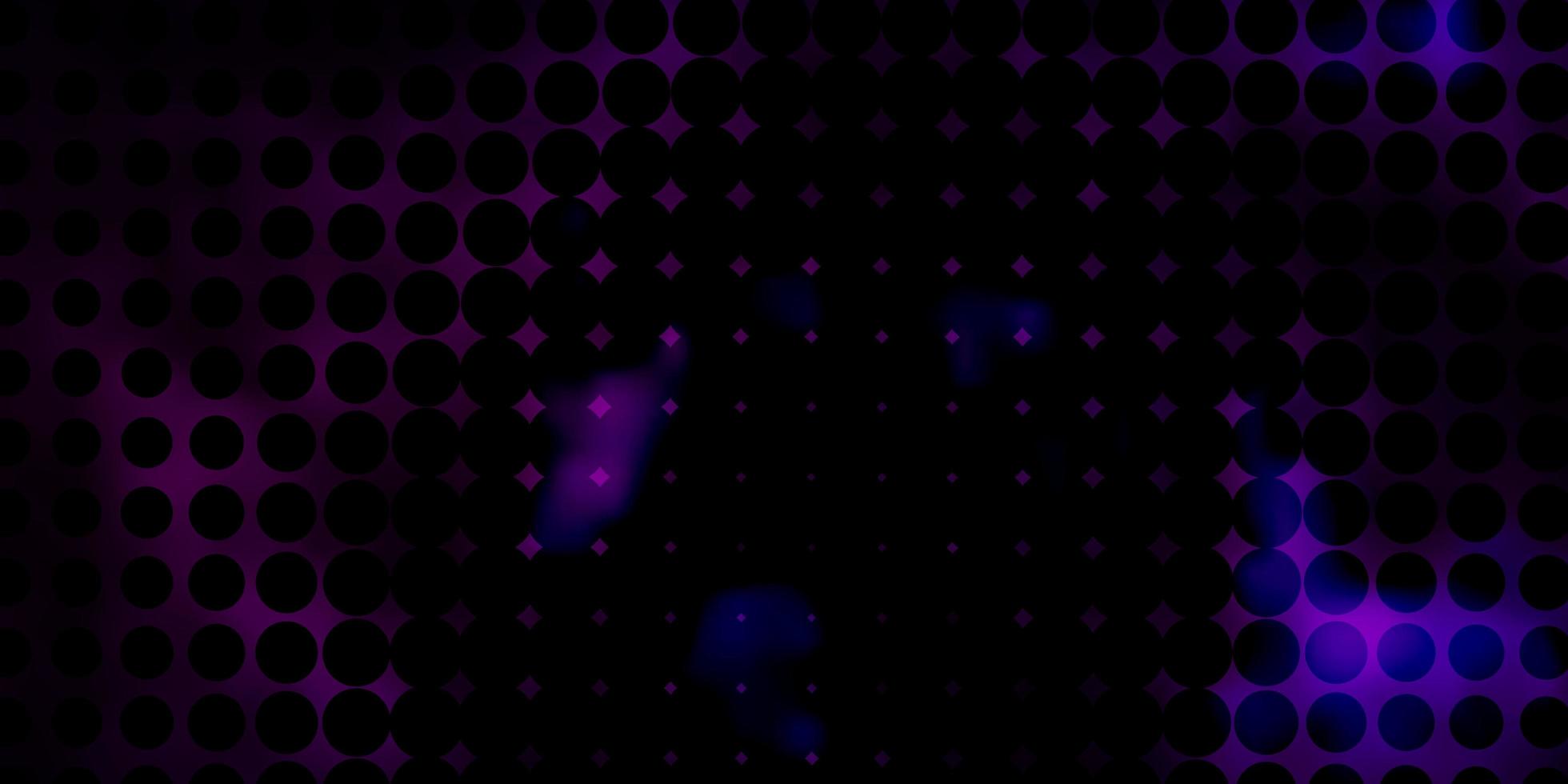 dunkelviolettes Vektorlayout mit Kreisen. vektor
