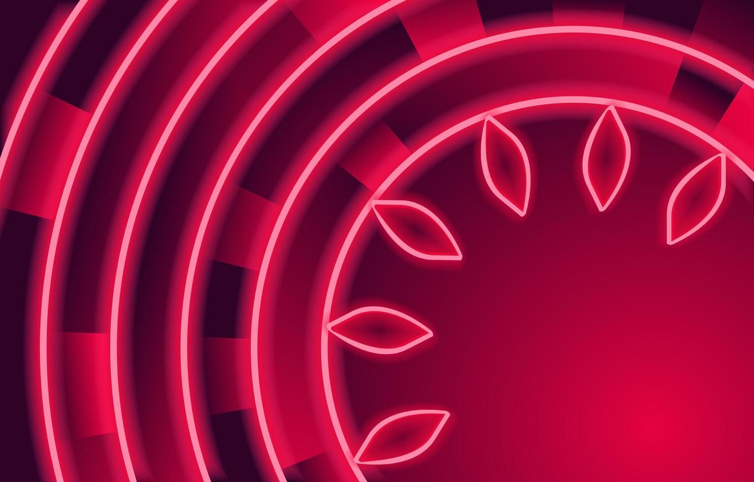 Kreis rotes Neon vektor