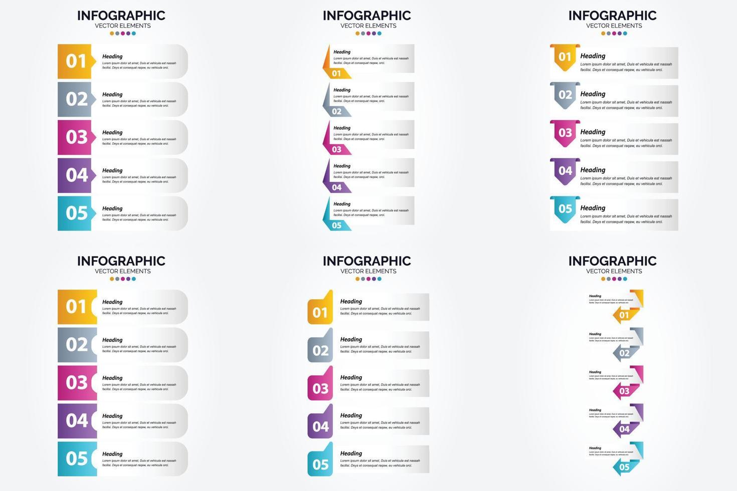 flaches Designset der Vektorillustrations-Infografiken für Werbebroschürenflieger und -zeitschrift vektor