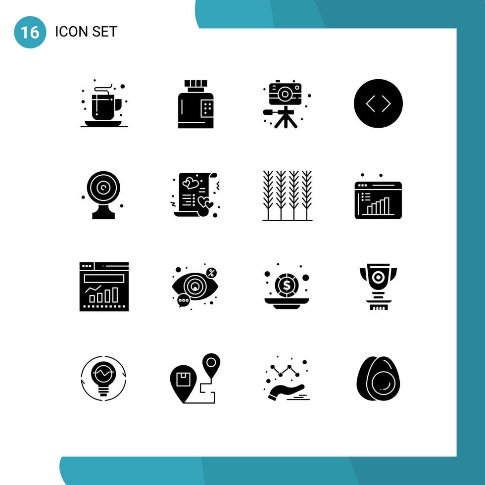 16 kreativ ikoner modern tecken och symboler av fokus styrelse förstora hälsa cirkel hobby redigerbar vektor design element