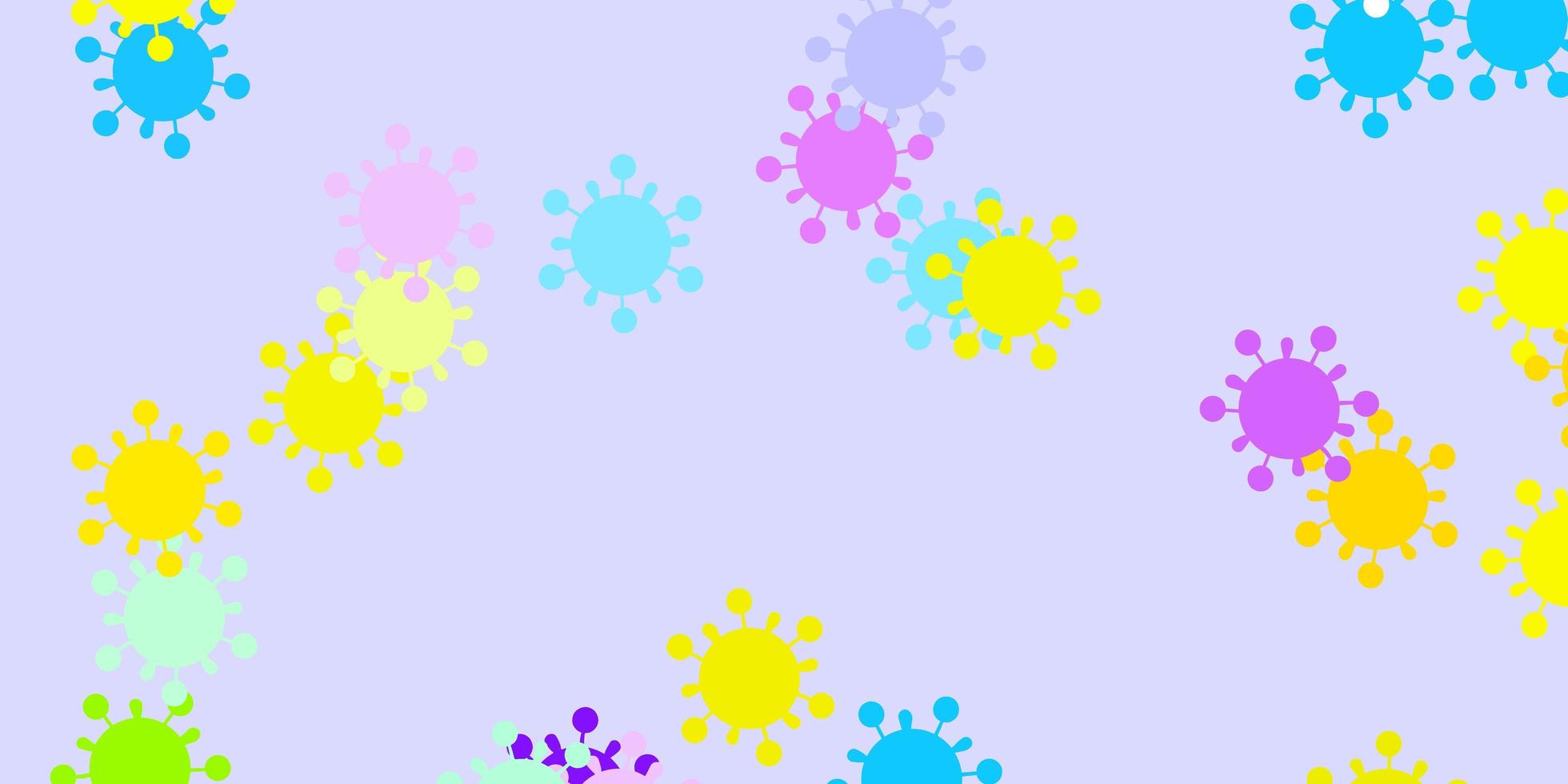 ljus flerfärgat vektor mönster med coronavirus element