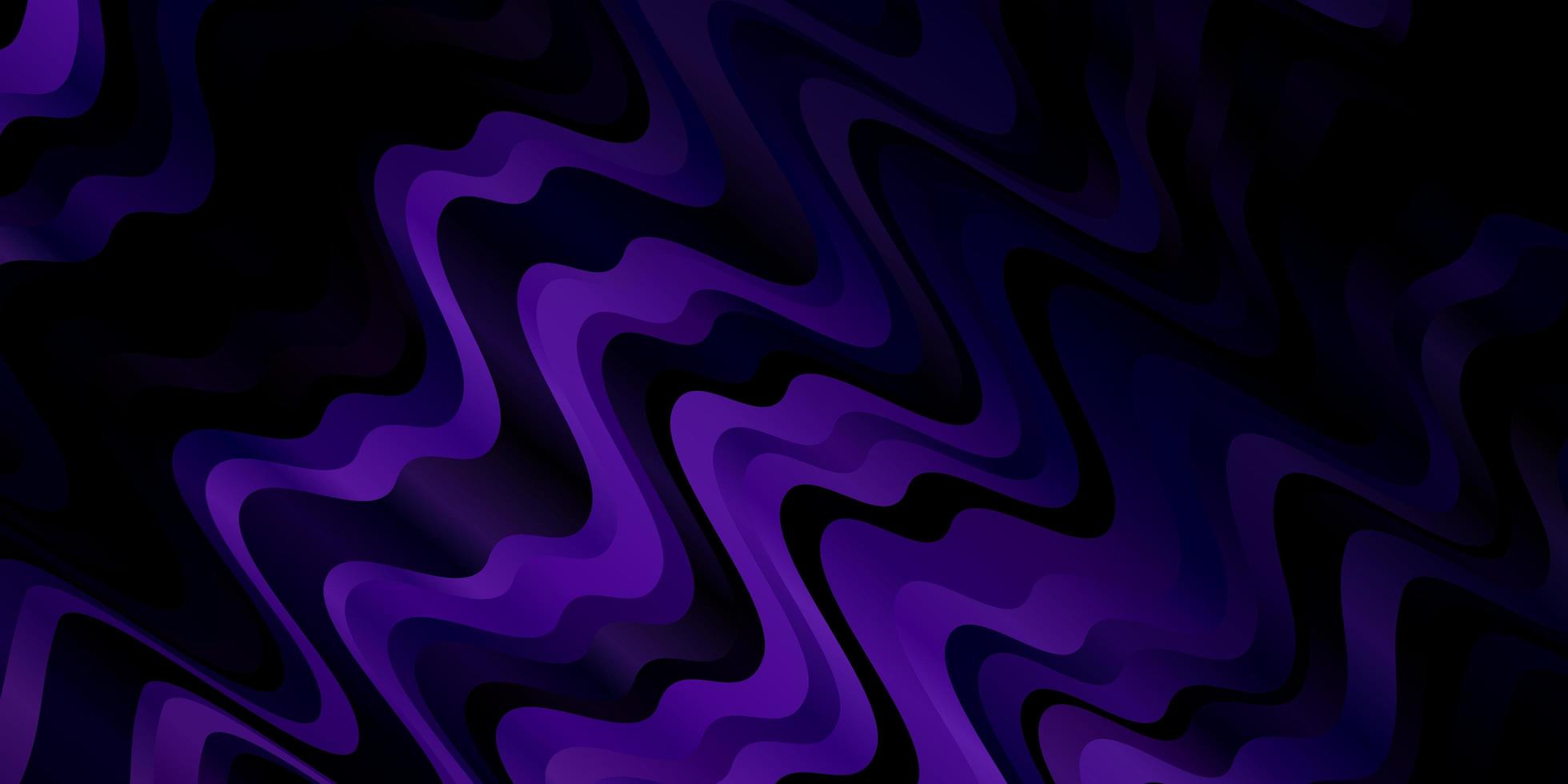 dunkelvioletter Vektorhintergrund mit Kurven. vektor