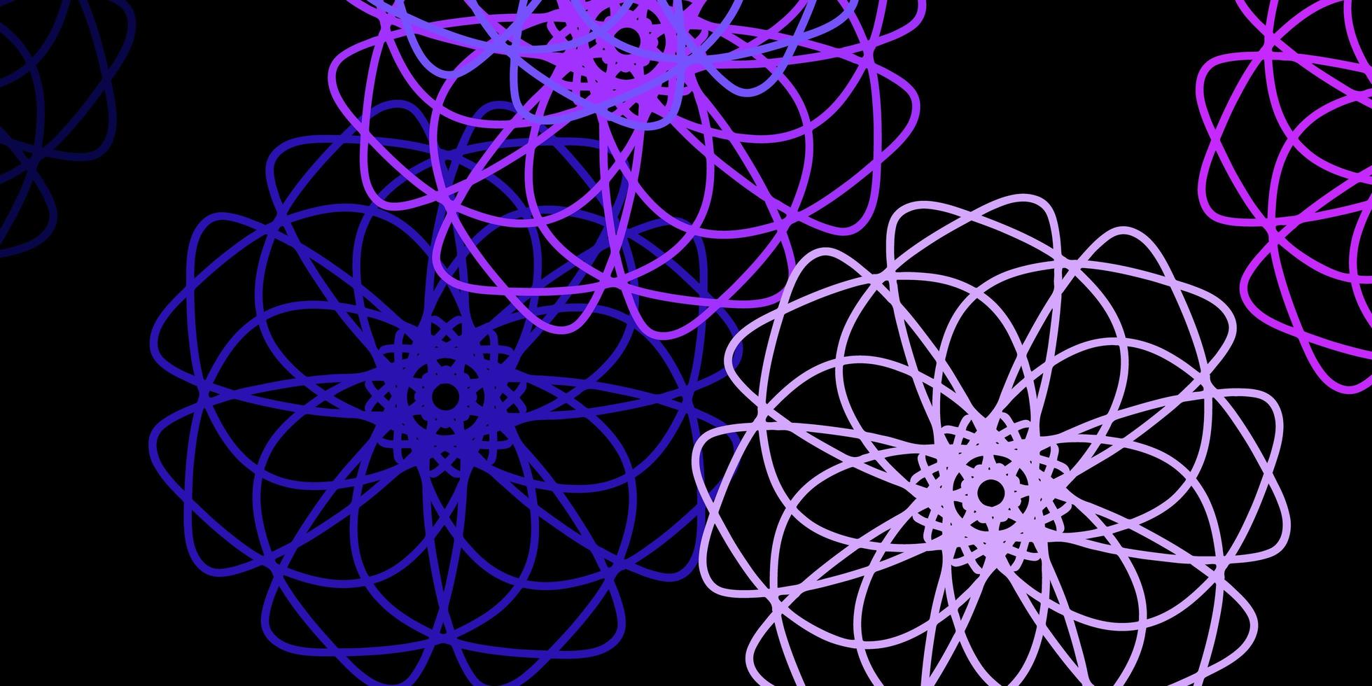 mörkrosa, blå vektorbakgrund med kaotiska former. vektor