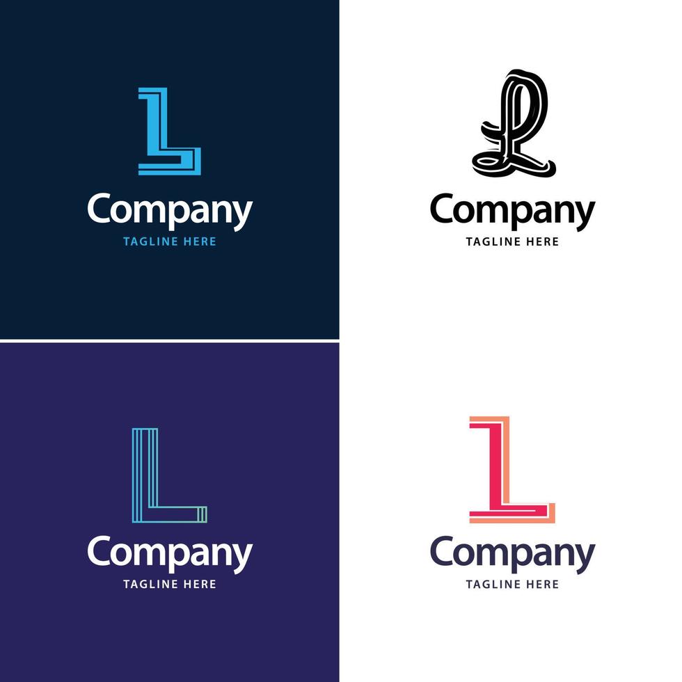 brev l stor logotyp packa design kreativ modern logotyper design för din företag vektor