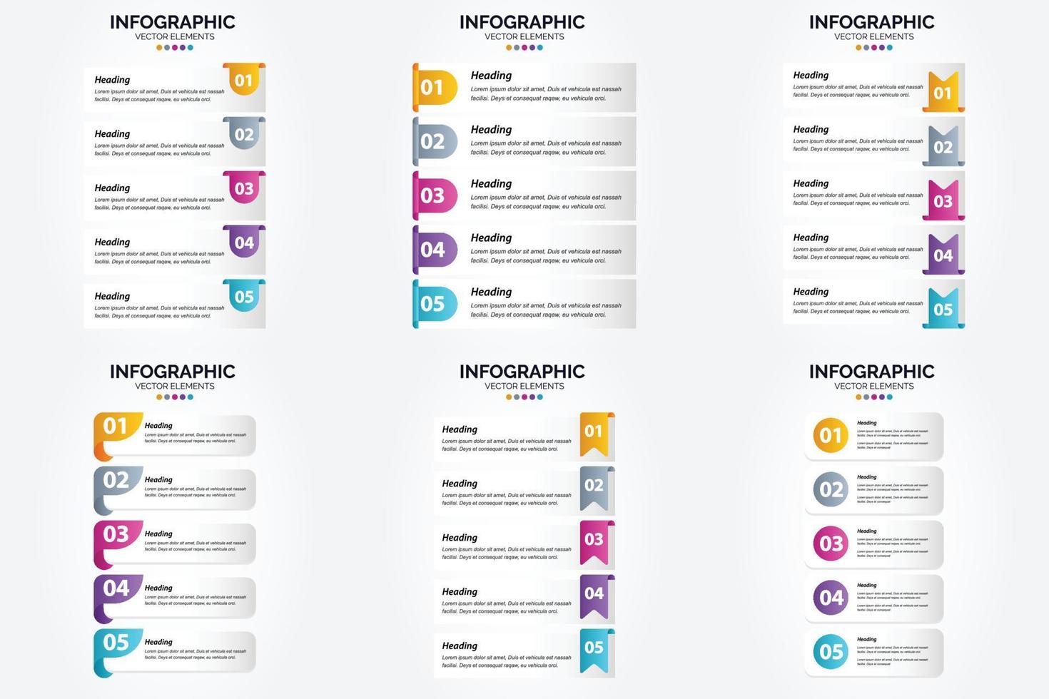 flaches Designset der Vektorillustrations-Infografiken für Werbebroschürenflieger und -zeitschrift vektor