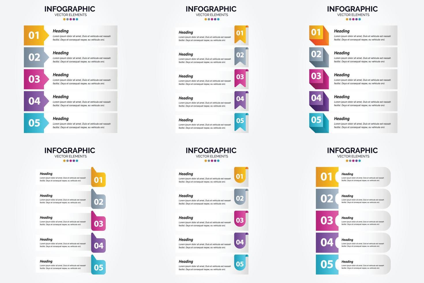 flaches Designset der Vektorillustrations-Infografiken für Werbebroschürenflieger und -zeitschrift vektor