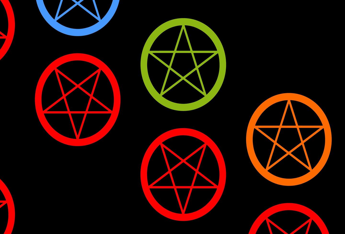mörk flerfärgad vektorbakgrund med ockulta symboler. vektor