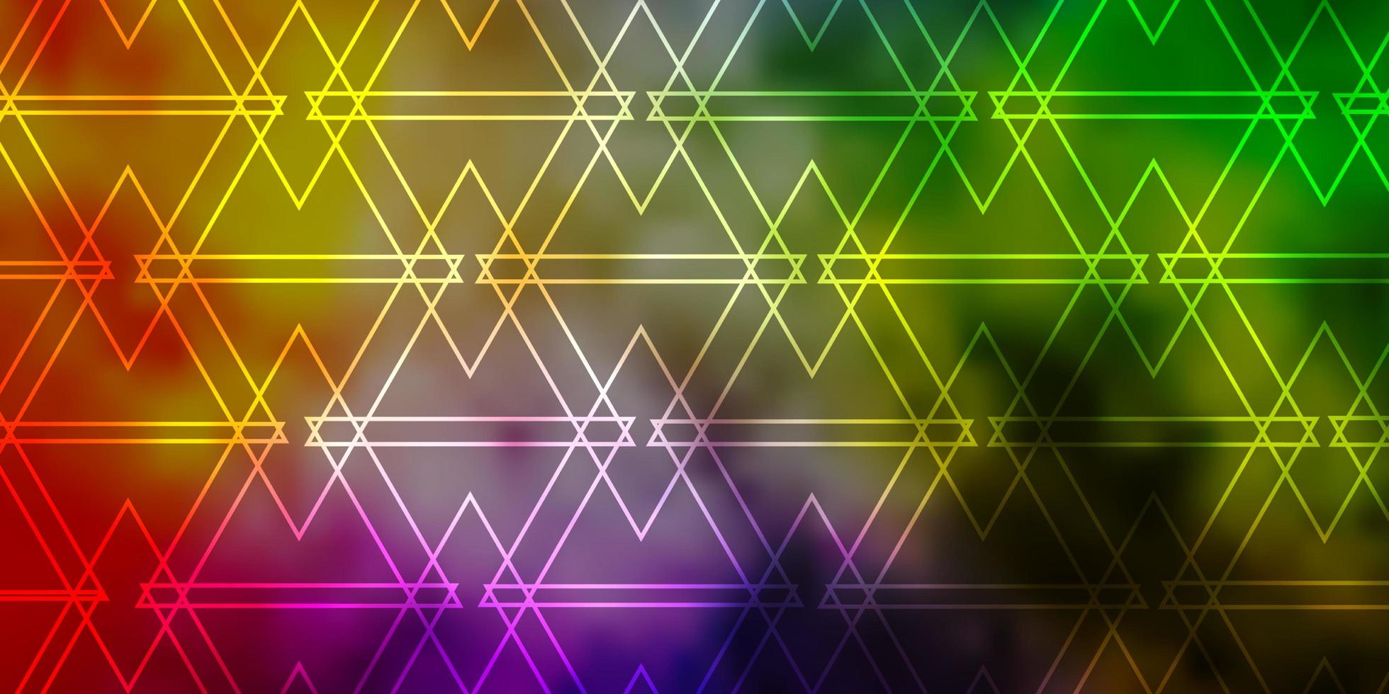 ljus flerfärgad vektorlayout med linjer, trianglar. vektor