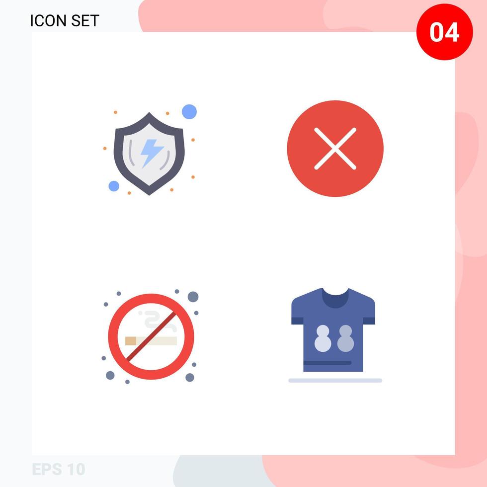 4 kreativ ikoner modern tecken och symboler av skydda tecken skydda radera luft redigerbar vektor design element