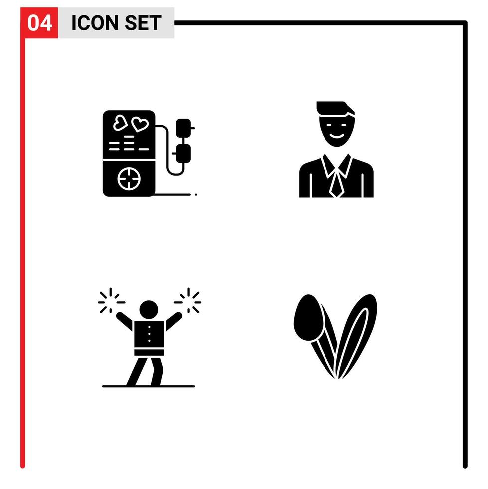 Aktienvektor-Icon-Pack mit Linienzeichen und Symbolen für Liebes-Cheerleader-Business-Mann-Fan editierbare Vektordesign-Elemente vektor