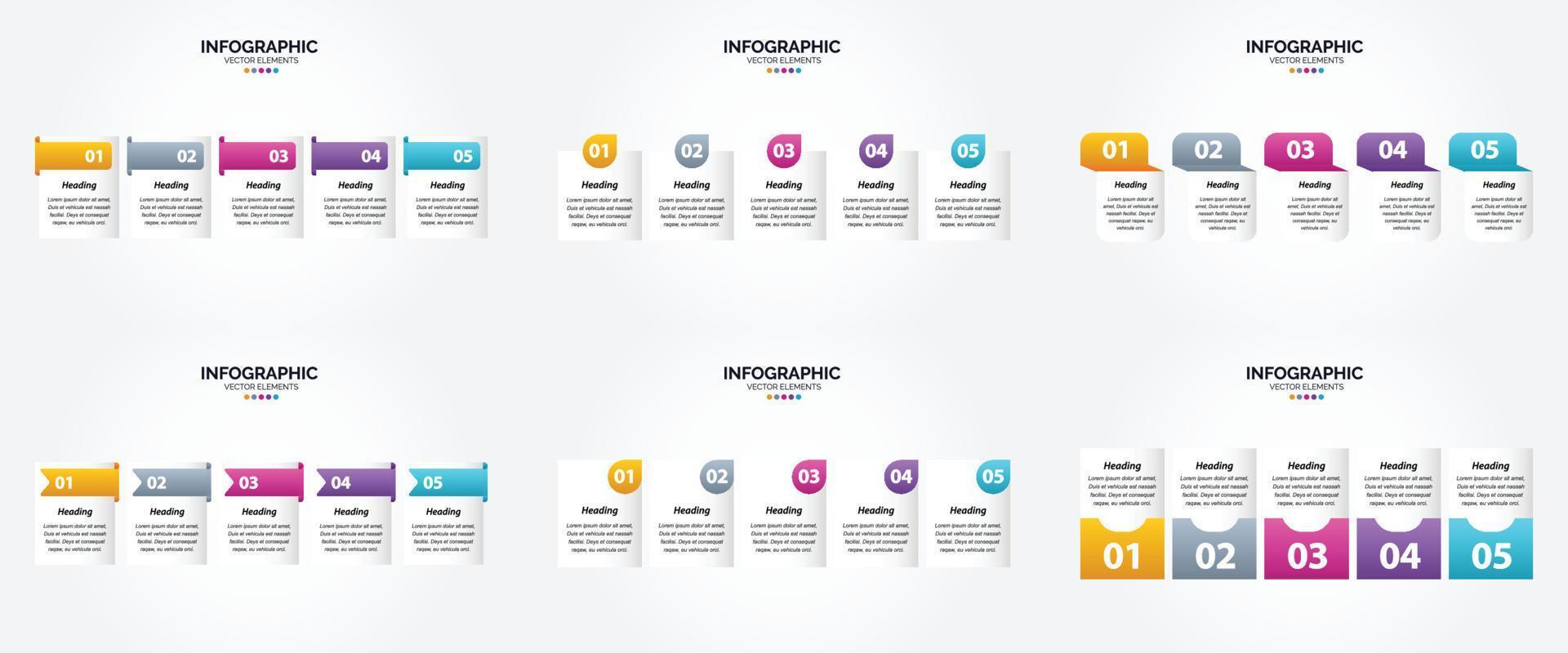 flaches Designset der Vektorillustrations-Infografiken für Werbebroschürenflieger und -zeitschrift vektor