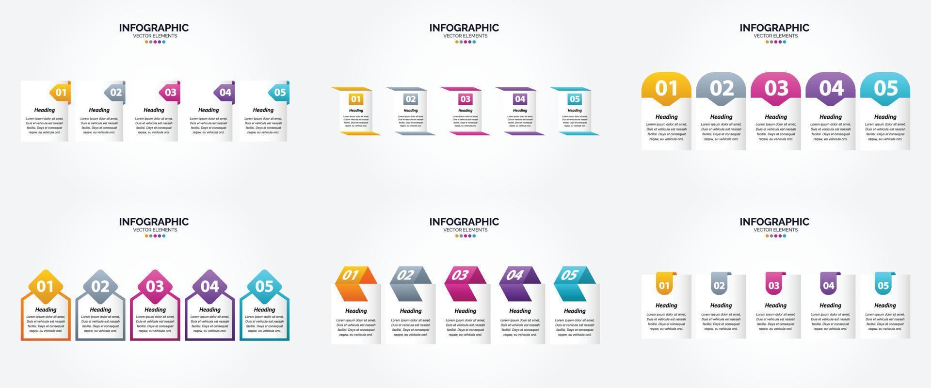 flaches Designset der Vektorillustrations-Infografiken für Werbebroschürenflieger und -zeitschrift vektor