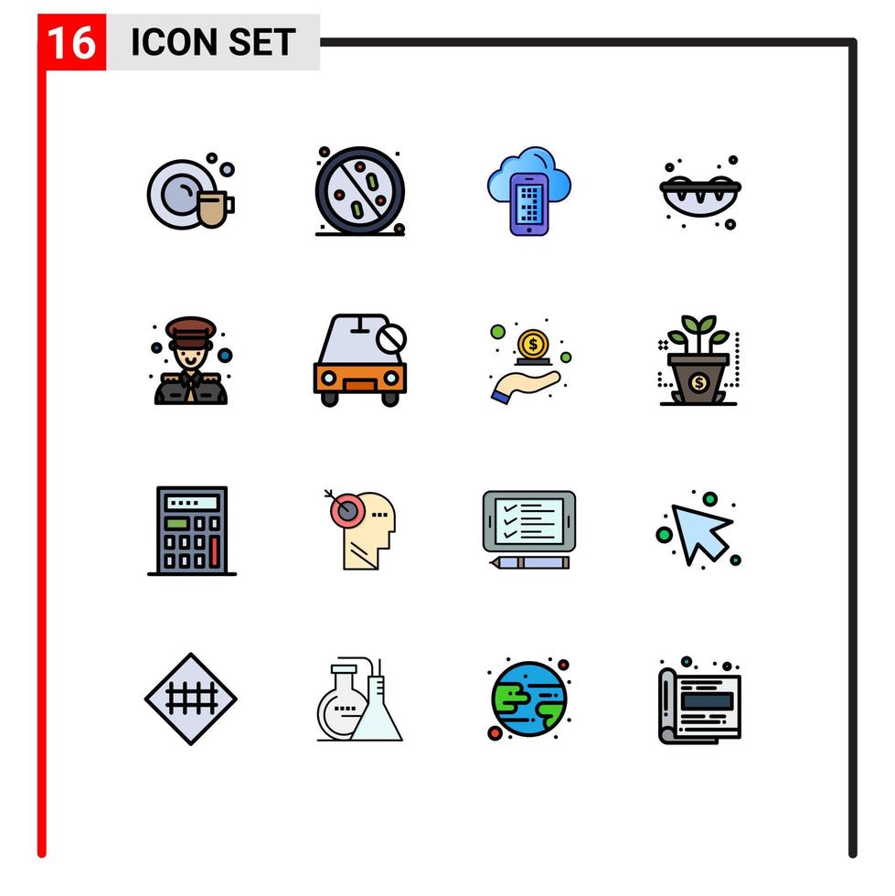 uppsättning av 16 modern ui ikoner symboler tecken för avatar sommar sjukhus ljuv cell redigerbar kreativ vektor design element
