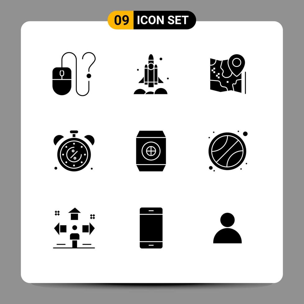 9 kreativ ikoner modern tecken och symboler av cyber rabatt transport destination plats redigerbar vektor design element