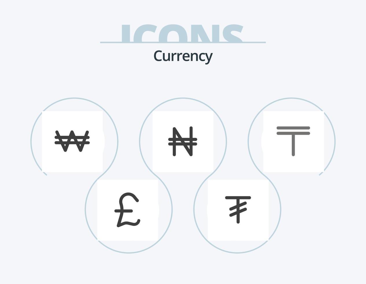 Währung flach Icon Pack 5 Icon Design. . Geld. Geld. Kasachstan. Tenge vektor