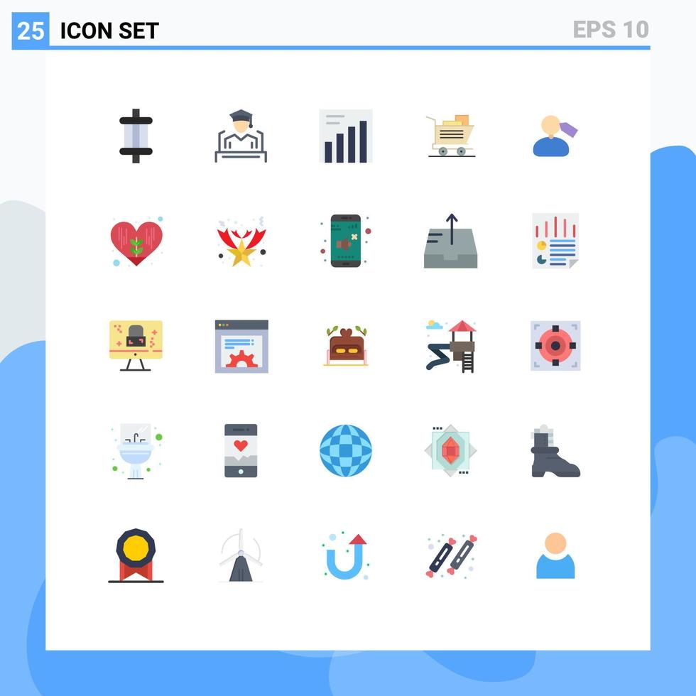 uppsättning av 25 modern ui ikoner symboler tecken för miljö manen analys mark korg redigerbar vektor design element