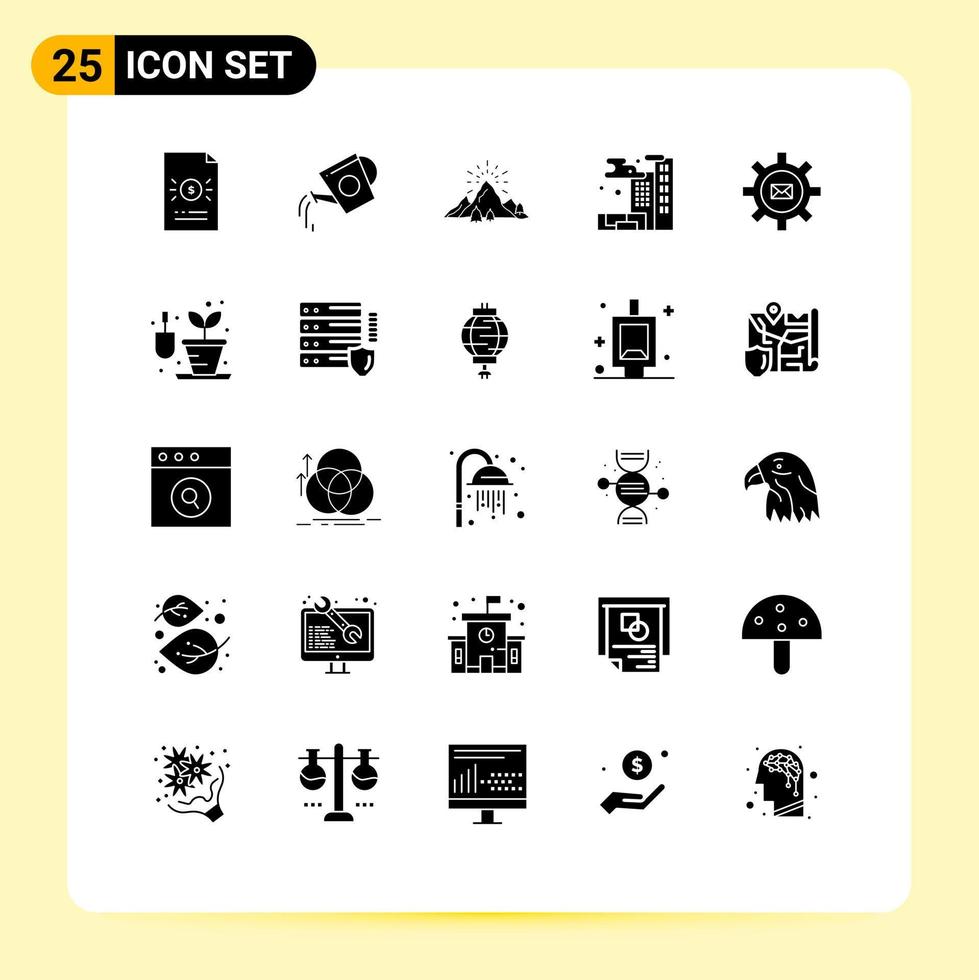 25 kreativ ikoner modern tecken och symboler av förorening stad tank fyrverkeri natur redigerbar vektor design element