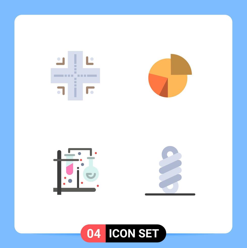 grupp av 4 modern platt ikoner uppsättning för Karta statistik Diagram finansiera testa redigerbar vektor design element