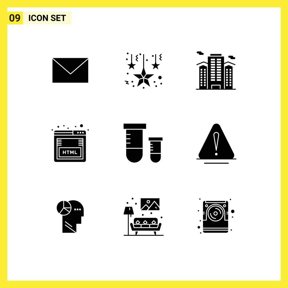 uppsättning av 9 modern ui ikoner symboler tecken för s marknadsföring kontor seo kodning redigerbar vektor design element