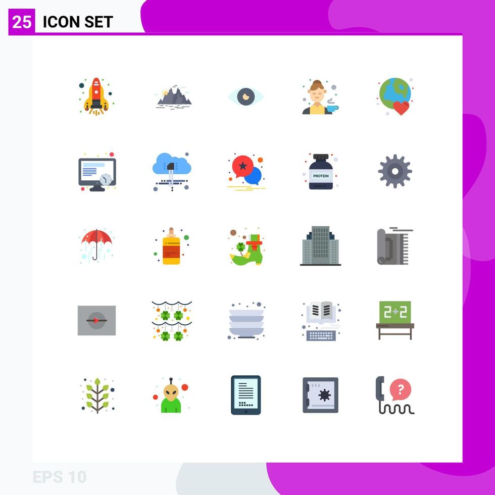 satz von 25 modernen ui symbolen symbole zeichen für tee weibliche app kochen mobile editierbare vektordesignelemente vektor