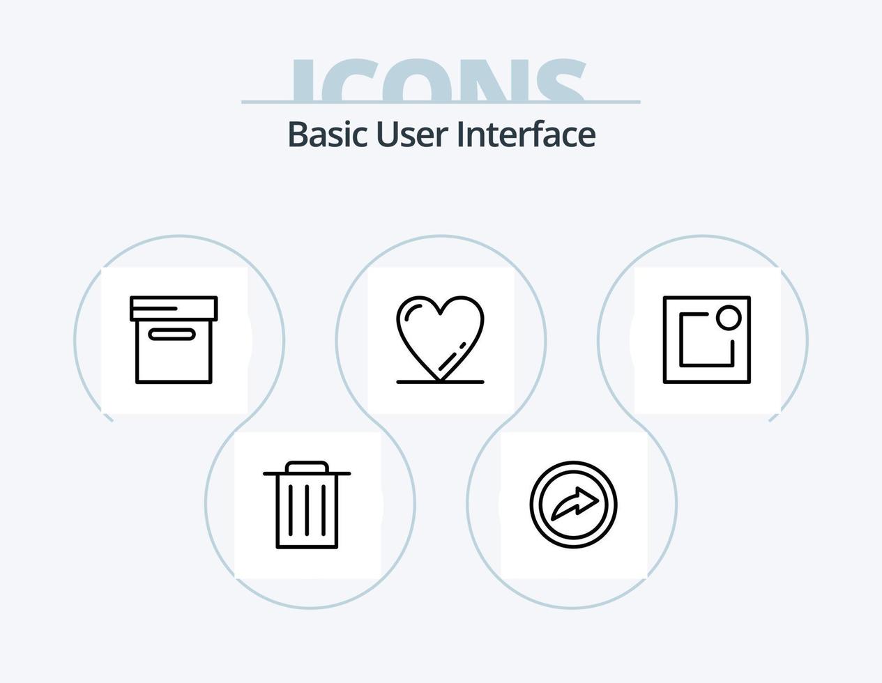 grundläggande linje ikon packa 5 ikon design. . hjärta. . lägga märke till vektor