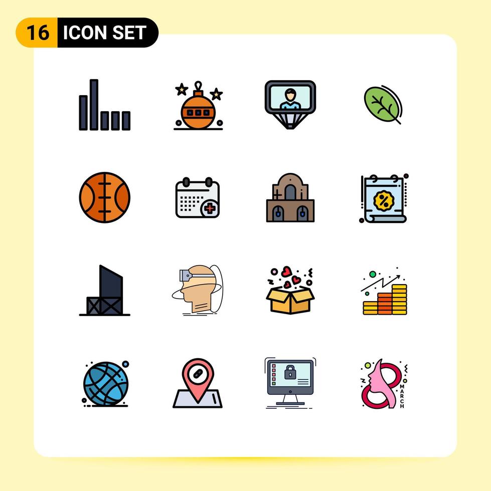 uppsättning av 16 modern ui ikoner symboler tecken för sport vår användare natur ekologi redigerbar kreativ vektor design element
