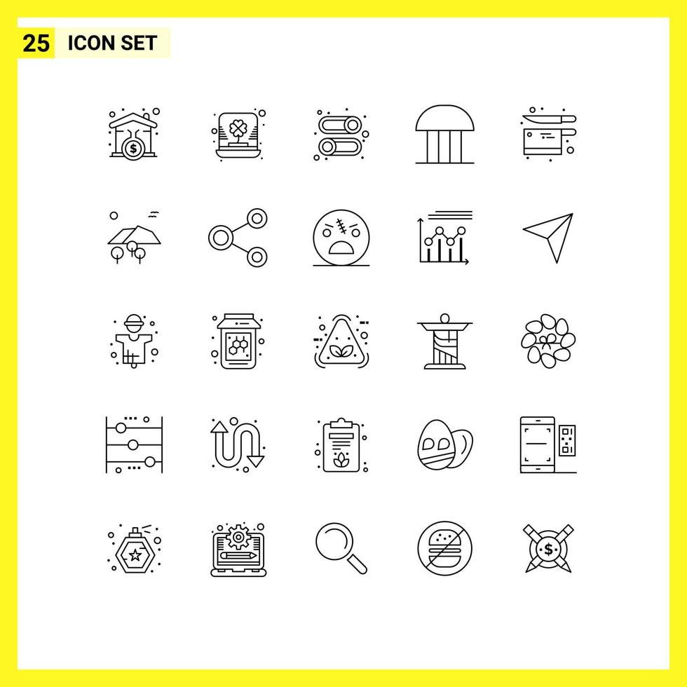 25 kreativ ikoner modern tecken och symboler av tingshus domstol byggnad vitklöver domstol disable redigerbar vektor design element