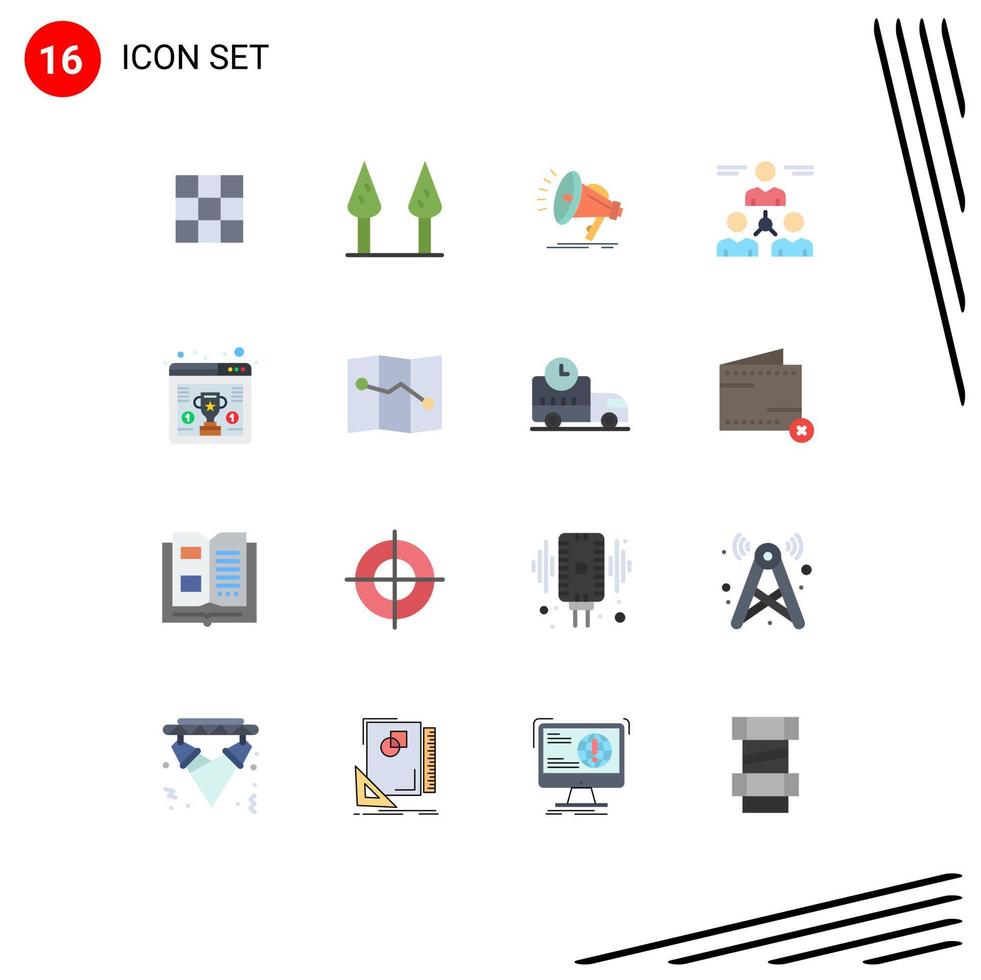 16 kreativ ikoner modern tecken och symboler av trofén utmärkelser audio man grupp redigerbar packa av kreativ vektor design element