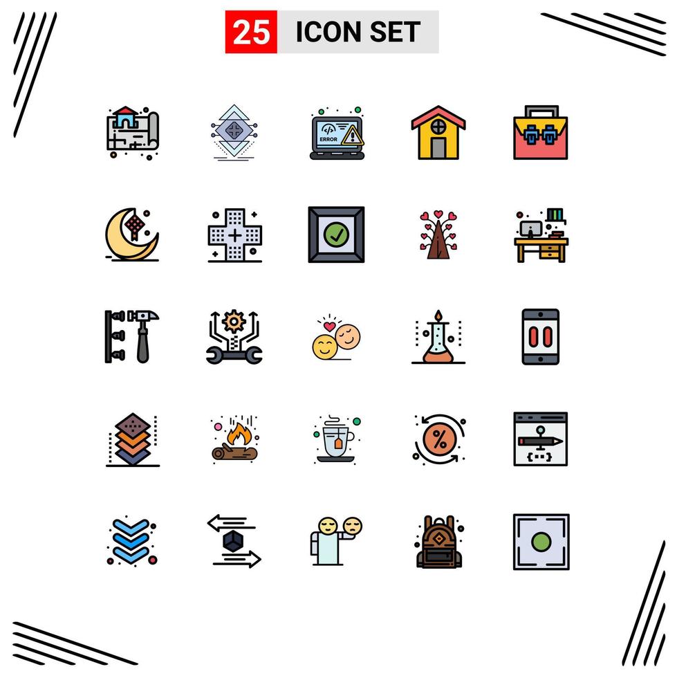 25 kreativ ikoner modern tecken och symboler av väska konstruktion strukturera stad webb redigerbar vektor design element