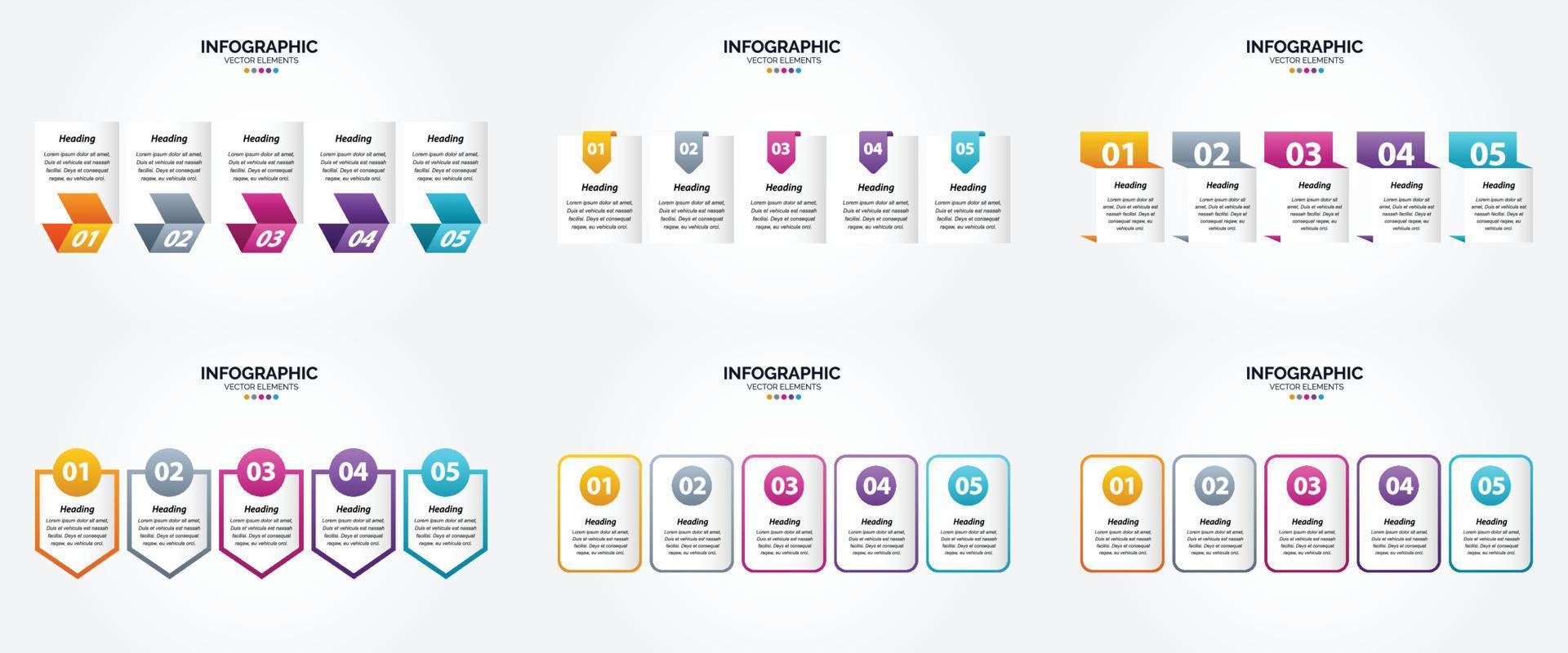 flaches Designset der Vektorillustrations-Infografiken für Werbebroschürenflieger und -zeitschrift vektor