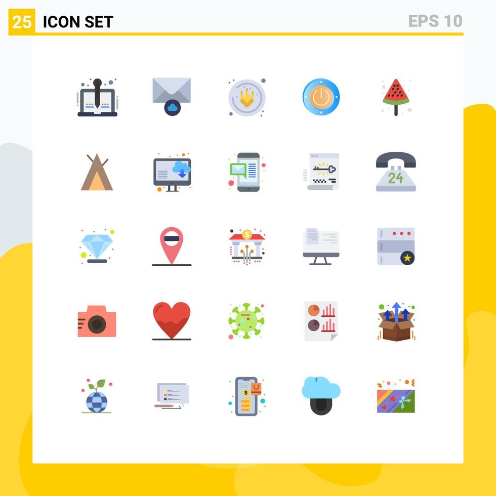 uppsättning av 25 modern ui ikoner symboler tecken för sommar pizza allergener datoranvändning energi redigerbar vektor design element