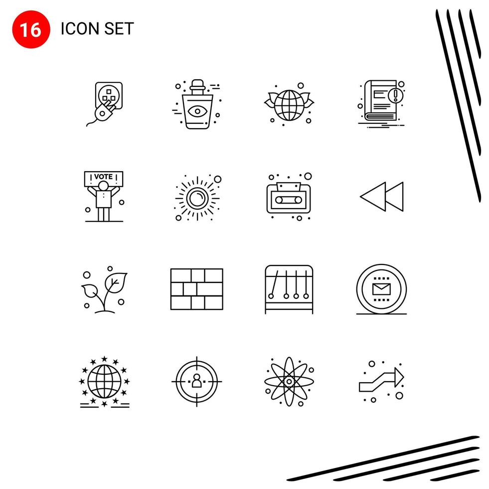 modern uppsättning av 16 konturer och symboler sådan som kampanj lägga märke till halloween ebook grön redigerbar vektor design element