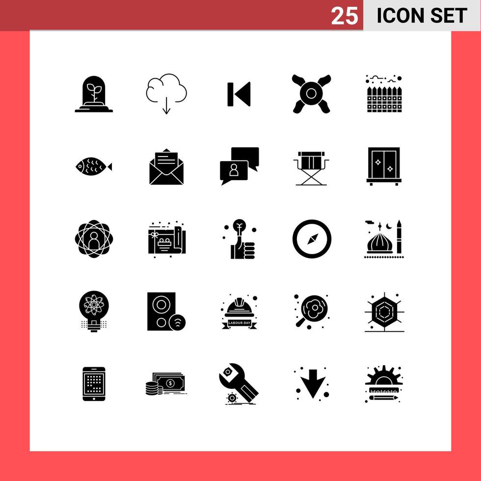 25 kreativ ikoner modern tecken och symboler av fisk verklig kontrollera uppvärmning fläkt redigerbar vektor design element