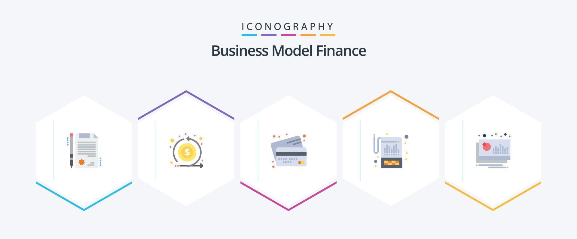 Finance 25 Flat Icon Pack inklusive Buchhaltung. Berichterstattung. Karten. finanziell. Konto vektor