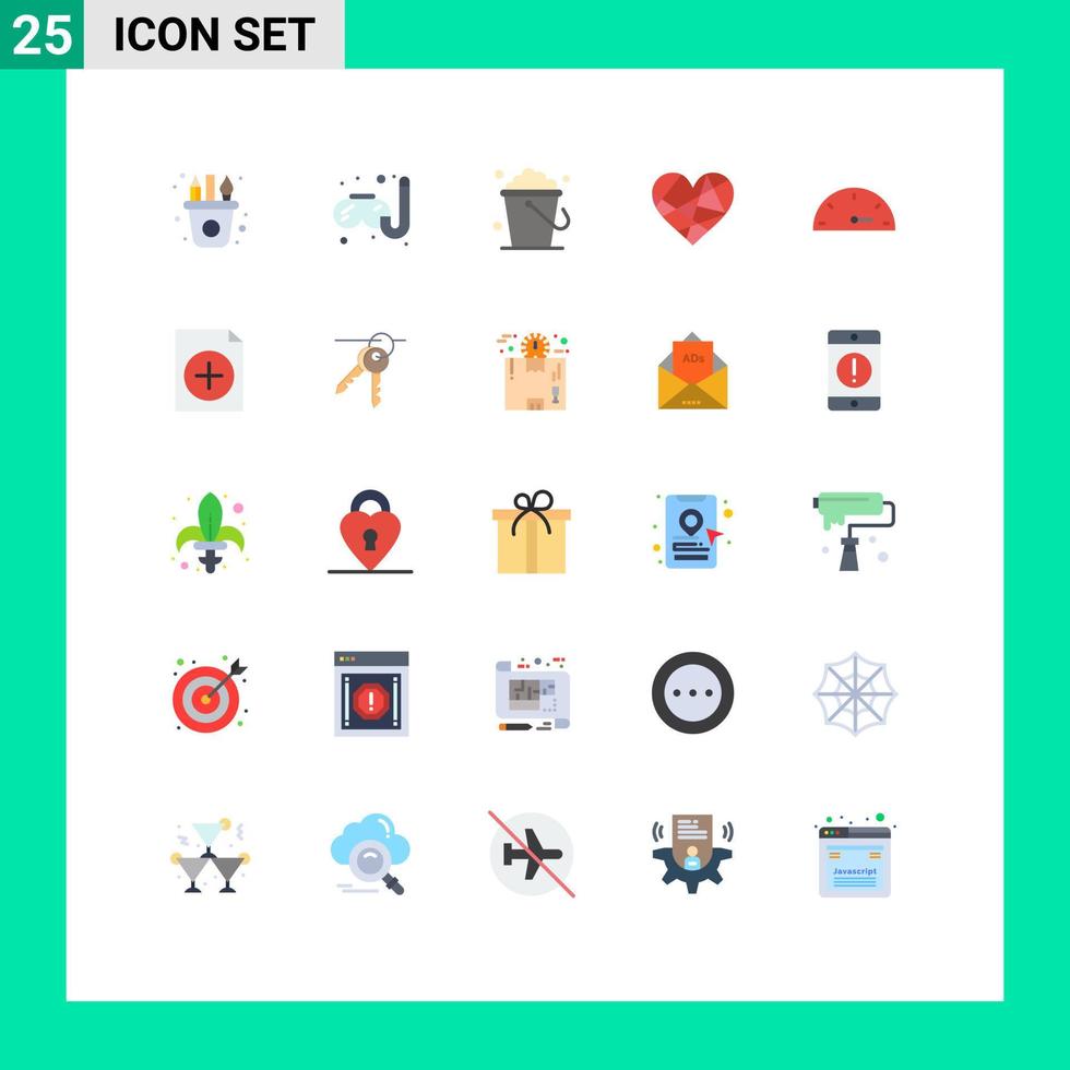 Stock Vector Icon Pack mit 25 Linienzeichen und Symbolen für Leistungsgeschenkreinigung Lieblingsliebe editierbare Vektordesign-Elemente