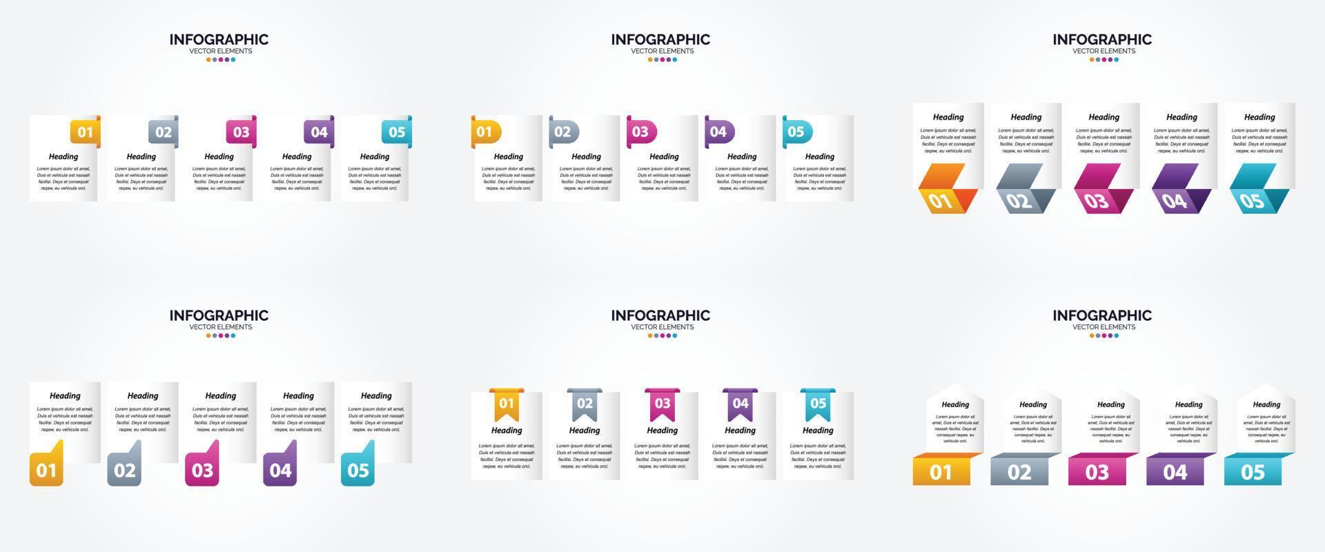 flaches Designset der Vektorillustrations-Infografiken für Werbebroschürenflieger und -zeitschrift vektor