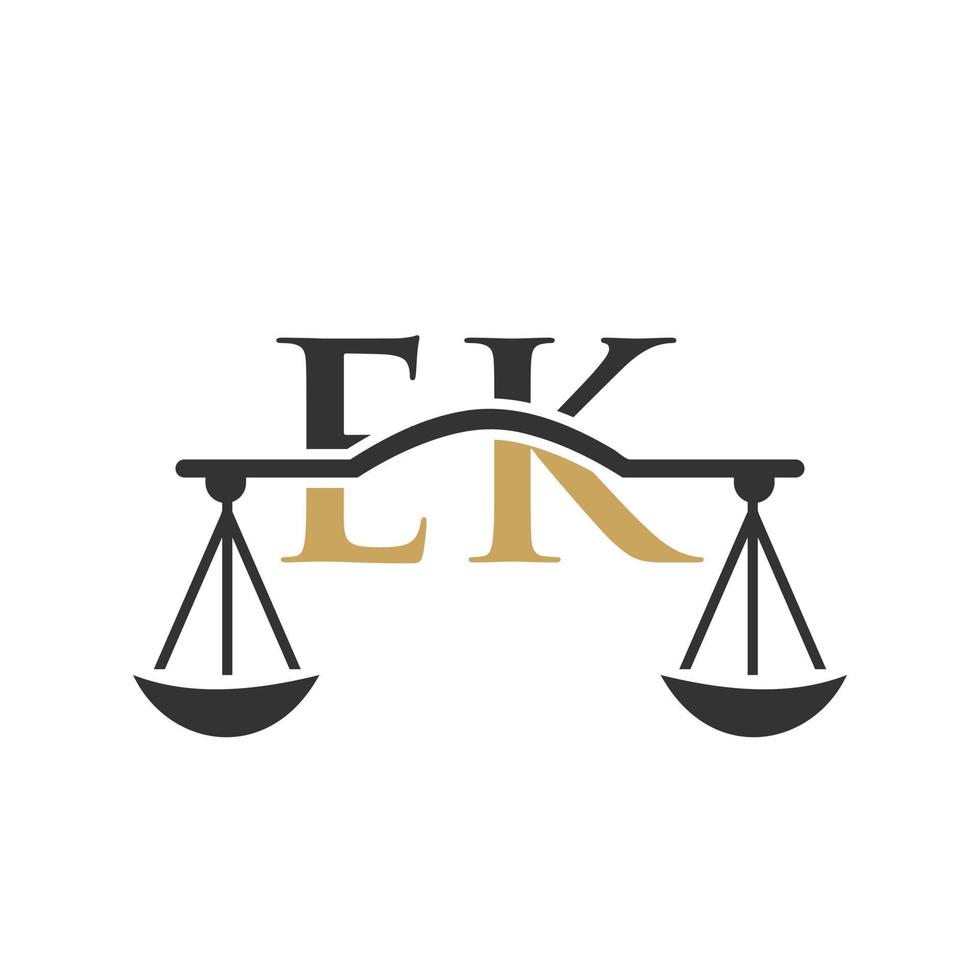 buchstabe ek anwaltskanzlei logo design für anwalt, justiz, rechtsanwalt, legal, anwaltsservice, anwaltskanzlei, skala, anwaltskanzlei, anwaltsunternehmen vektor