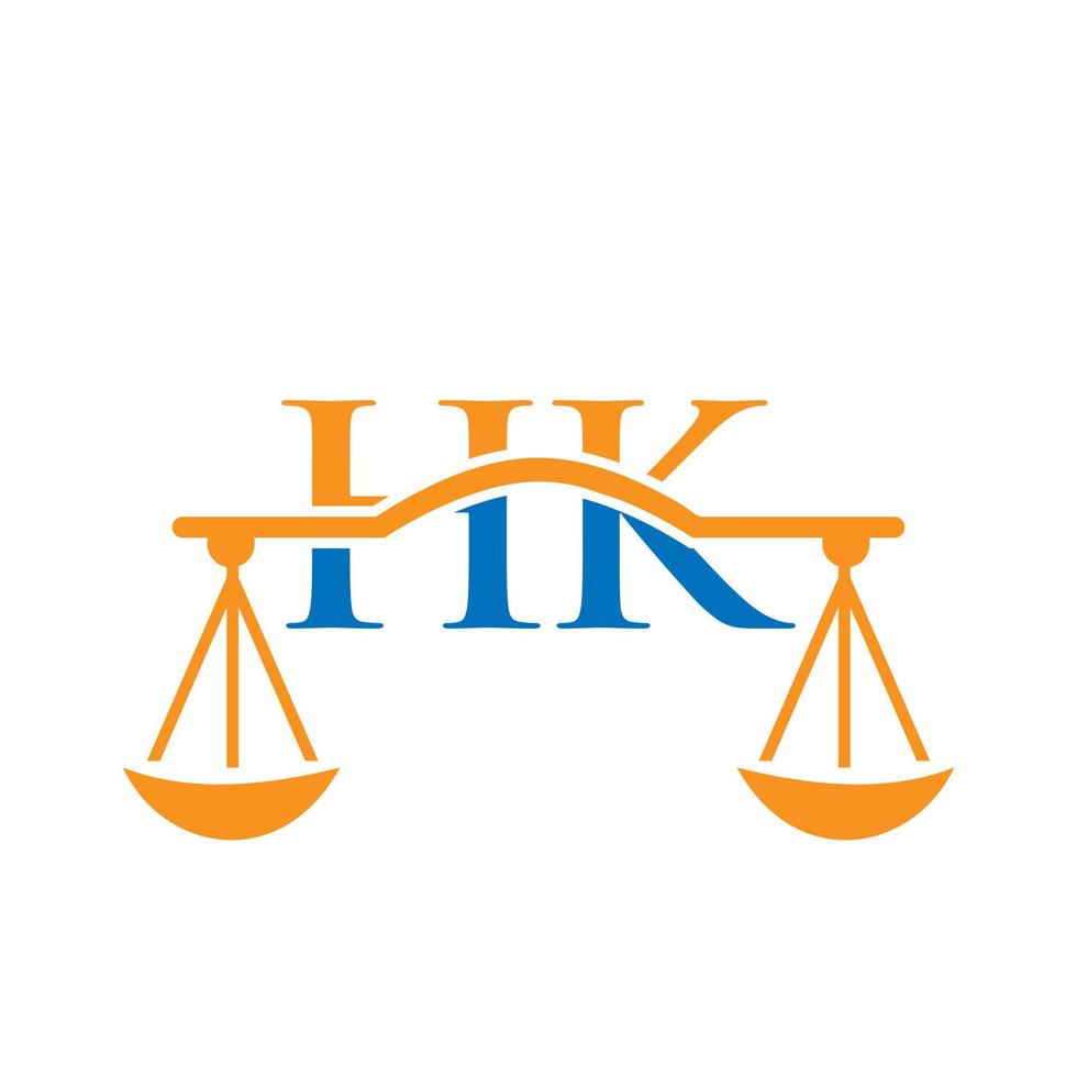 buchstabe hk anwaltskanzlei logo design für anwalt, justiz, rechtsanwalt, legal, anwaltsservice, anwaltskanzlei, skala, anwaltskanzlei, anwaltsunternehmen vektor