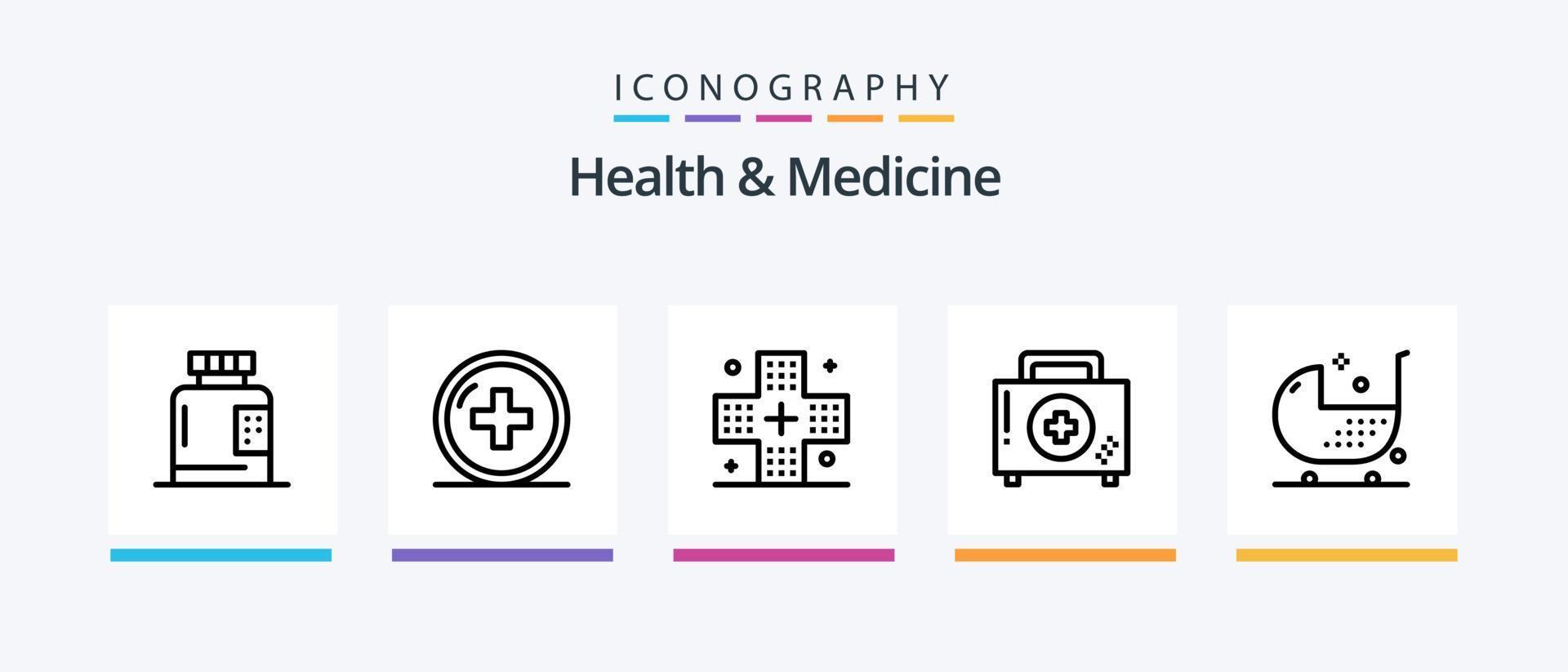 Symbolpaket für Gesundheit und Medizin, Linie 5, einschließlich Gesundheit. Zwischenablage. Fitness. Medizin. bilden. kreatives Symboldesign vektor