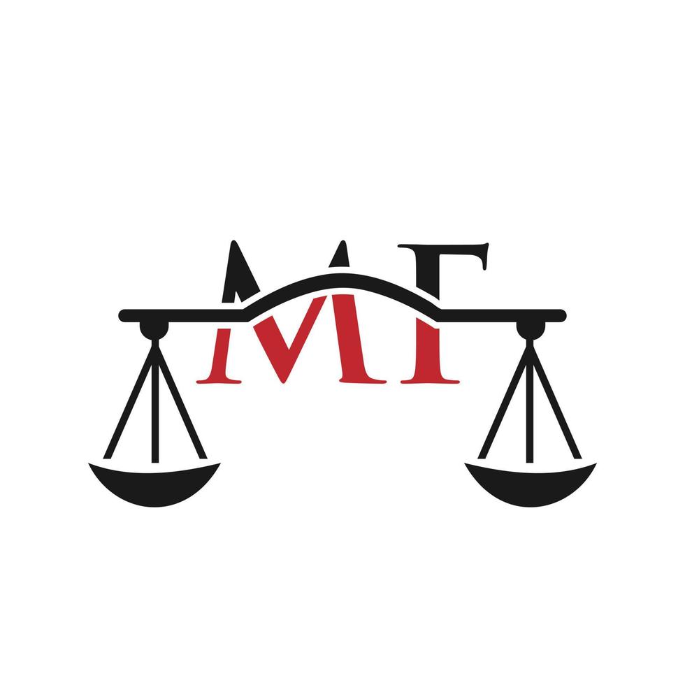 brev mf lag fast logotyp design för advokat, rättvisa, lag advokat, Rättslig, advokat service, lag kontor, skala, lag fast, advokat företags- företag vektor