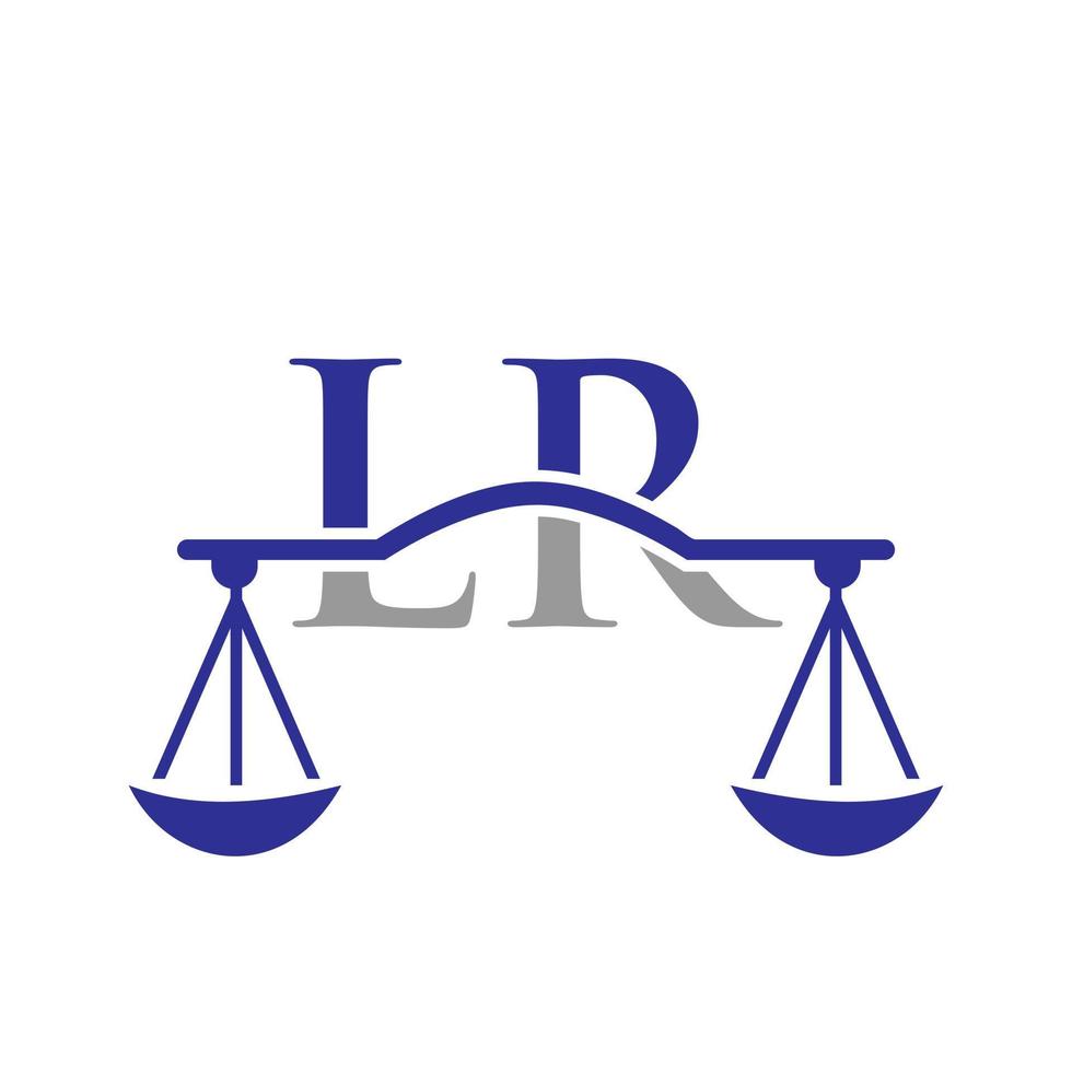 buchstabe lr anwaltskanzlei logo design für anwalt, justiz, rechtsanwalt, legal, anwaltsservice, anwaltskanzlei, skala, anwaltskanzlei, anwaltsunternehmen vektor