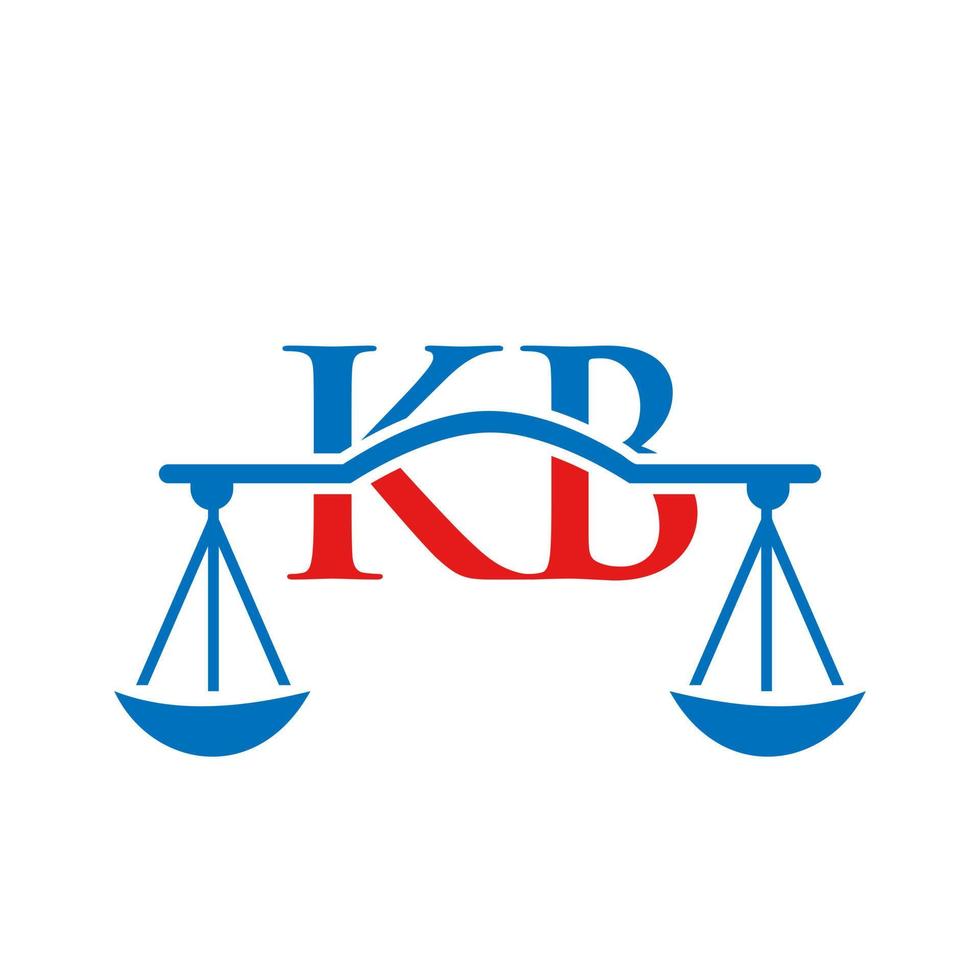 buchstabe kb anwaltskanzlei logo design für anwalt, justiz, rechtsanwalt, legal, anwaltsservice, anwaltskanzlei, skala, anwaltskanzlei, anwaltsunternehmen vektor