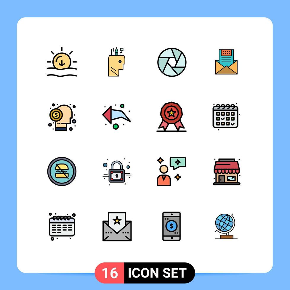 16 kreativ ikoner modern tecken och symboler av brev post öppning e e-post redigerbar kreativ vektor design element
