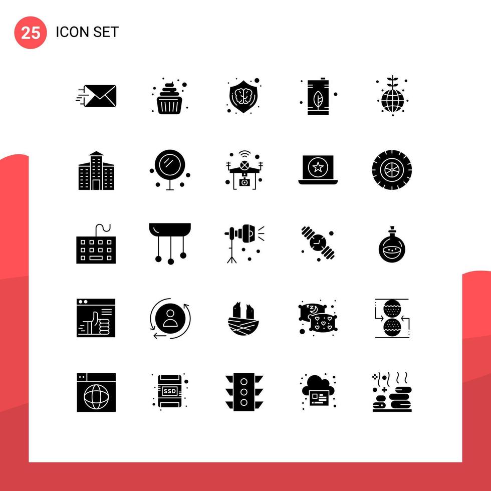 uppsättning av 25 modern ui ikoner symboler tecken för jord olja design energi kan redigerbar vektor design element